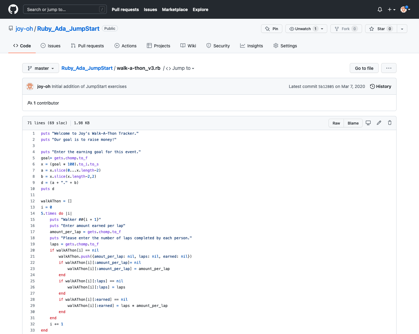 ruby github page view